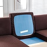 Sitzkissenbezug Wasserdicht,Stretch Sofa Sitzkissenbezug 3/4/2/1 Sitzer Elastischer Couch-Kissenbezug Husse Überzug Bezug Sitzbezüge für L Form Ecksofa Sitzkissen Schonbezug ,Brown-2-seater（100-125cm)