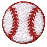 Chenille-Baseball-Aufnäher, bestickt, zum Aufbügeln