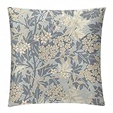 2Er Set Dekokissen Kissenbezüge Vintage Grau-Gelbe Blume Superweicher Zierkissenbezüge Doppelseitige,Atmungsaktiv Kissen Fall Für Auto Bett Kissen 45X45Cm