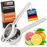 Zitronenpresse Edelstahl - XXL Handpresse für Zitronen und Limetten - Saftpresse manuell - Zitruspresse ergonomischer Griff