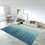 RUGMRZ Schlafzimmer Teppich Area Rug Rechteckiger Schlafzimmer Teppich im modernen Stil grau-blau Maschinen wasch bar ohne Verformung Teppich Eingangsbereich Innen 150 x 200 cm
