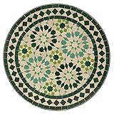 Casa Moro Mosaik-Beistelltisch Ø45cm Ankabut Türkis mit Eisen-Gestell Höhe 50 cm Kunsthandwerk aus Marrakesch Mediterraner Gartentisch Teetisch Kaffeetisch Balkontisch | MT2996