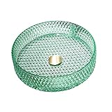 Badezimmer-Waschbecken mit Abfluss-Kombination, Aufsatz-Badezimmer-Waschbecken, Waschbecken aus Glas, Waschbecken auf der Oberseite, zylindrisches Waschbecken, ohne Wasserhahn, transparent (blau) (gr