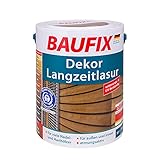 BAUFIX Dekor-Langzeitlasur, Holzschutzlasur eiche dunkel, 5 Liter, atmungsaktive Holzschutzlasur für außen und innen, für alle Nadel- und Harthölzer, witterungsbeständig, UV-beständig…