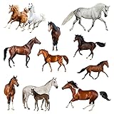 Little Deco Wandtattoo Wandsticker Kinderzimmer Mädchen Jungen Pferde Wandaufkleber Tiere Pony Spielzimmer Wanddeko Wildpferd Ross Wandbild Kinder DL699-1