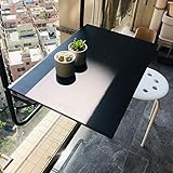 Hängeklapptisch für Balkongeländer im Freien, klappbarer Wandtisch für Balkon, Garten, Couchtisch, höhenverstellbar (schwarz 60 x 40 x 70 cm)