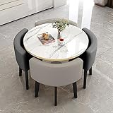 Bürotisch Und Stuhl Set Esstisch Mit 4 Stühlen Konferenz Couchtisch Esstisch Und Stühle 4er Set Esstisch Mit 4 Stühle Business-Couchtisch Esstisch-Stuhl-Kombination Für Esszimmer, Küche, Café Und Büro