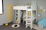 Hochbett mit Schreibtisch und Kleiderschrank TAYLOR 11 von Parisot