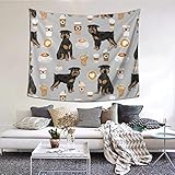 IUBBKI 102 cm x 152 cm Brussels Griffon Coffee Bt Grau Wandteppiche Wandbehang Überwurf Tischdecke für Schlafzimmer Wohnzimmer Schlafsaal Zimmer