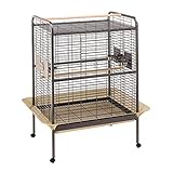Ferplast Papageienkäfig, Papageien Freisizt EXPERT 100 mit Rädern, Kratzfest, Robust, Kantenschutz, Schutzgitter, 125 x 100 x h 156 cm.