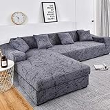 Couchbezug L Form 1/2/3/4 Sitzer,（L-förmiges Ecksofa Sofabezug sollte Zwei kaufen）L-förmiges Ecksofa mit elastischem elastische Stretch Sofa Überwürfe ( Color : A , Size : 4-Sitzer (235-300 cm) )