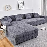 Couchbezug L Form 1/2/3/4 Sitzer,（L-förmiges Ecksofa Sofabezug sollte Zwei kaufen）L-förmiges Ecksofa mit elastischem elastische Stretch Sofa Überwürfe ( Color : A , Size : 4-Sitzer (235-300 cm) )