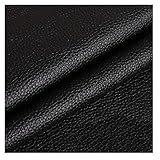 Kunstleder Für Dekor Und Beschichtung 140 X 100 cm - Kunstleder Für Sofas, Stühle, Kleidung, Accessoires - Polsterstoff Bezugsstoff Lederoptik (Größe:1.4x1m/4.59x3.28ft) (Color : Black, Size : 1.4x2
