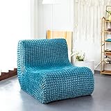 N&V Einsitziges Schaumstoff-Sofa, Das armloses Boden-Sofa, Einteiliger Schaumstoff mit hoher Dichte, mit abnehmbarerm und maschinenwaschbarem Bezug, Blau