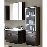 LKTM Badezimmermöbel Set anthrazit Badmöbel 70cm Waschtisch Spiegelschrank Waschplatz