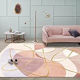 RUGMYW Kleine Teppiche für Wohnzimmer, Schalldämpfung, leicht, luxuriös, Pink, 150 x 200 cm