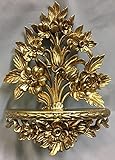 Wandkonsole Barock Gold /Spiegelkonsolen/Wandregal /Deko H35 Blumen cp82