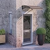 Home Sets mit Türüberdachung schwarz 80x100 cm aus Polycarbonat