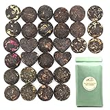 LWXLJMJZC - Ripe Puerh Tea Mini Kuchen 30 Stück – Mini Tuo Cha-Pu-erh Tee (15 Geschmacksrichtungen x 2 Stück) – Reiskugeln (Cook & Uncook) Pu'erh Tea