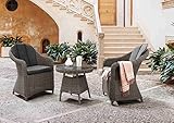 Destiny Balkonset Malaga Sessel und Beistelltisch Ø 60 cm Gartenmöbelset