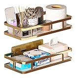 Badezimmer Regal Duschablage Duschregal Duschkorb-Organizer, Wand-Badezimmer-Regal, Ohne Bohren, Badezimmer-Regale Für Badezimmer-Dusche Badregal Dusche Ablage Duschkorb (Color : Gold, Size : 2 stor