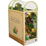 Puppenhaus DIY Book Nook Kit, Miniatur Holz Haus Kit mit Möbeln und LED-Licht, 3D Modell Buchstützen für Erwachsene, Kreativ Bookshelf Puzzle Geschenk (Wald Märchen)