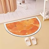 Badezimmerteppich, Badematte Rutschfest, Duschmatte Rutschfest, Duschvorleger, Badvorleger Badteppich Rutschfest Waschbar Teppich Badezimmer, Bathroom Mat, Bath Mat Mats, Bad Teppich, Orange-100x160cm