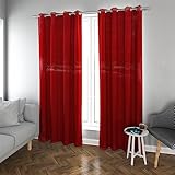 HengYun ART Berühmte Malerei Drucken Rote Verdunkelungsvorhänge Dicke Kurze Vorhänge für Kinderzimmer Schlafzimmer Zimmer Verdunkelung Vorhänge Weihnachten Neujahr Dekor 2xH280 x B140 cm