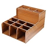 STOBOK 1 Set Schreibtisch-Aufbewahrungsbox Fach-Organizer-Box Holz-Aufbewahrungsboxen Holz-Aufbewahrungsregale Desktop-Schreibtisch-Organizer Make-Up-Aufbewahrung Organizer-Box