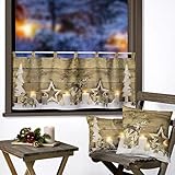 Weckbrodt Scheibengardine Elch mit 4 LED, ca. 45x120 cm
