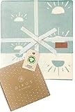 DIKOS® Babydecke – Sommerdecke Sonnen Mint – 100% GOTS zertifizierte Bio Baumwolle - mintgrün Mädchen/Junge Strickdecke Sonne Neugeborenen Baby Decke Baumwolldecke Kuscheldecke Geschenk zur Geburt