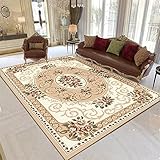 RUGMRZ Flickenteppich Waschbar Kinderzimmer Teppiche Jungs Brauner Teppich rote Blumen Dekoration Wohnzimmer Teppich Anti-Flecken Teppiche Waschbar 70X140CM