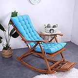 Morbuy Deckchair Auflagen für Gartenliegen, Sonnenliege Kissen Tragbare Garten Innenhof Gepolstertes Bett Relax-Liegestuhl Sitzauflage für Deckchair, Innen, Außen (53 * 150cm,Hellblau)