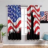 SPADEACES 3D Flag Goddess Creative Muster Ösenvorhang Blickdicht, Verdunklungsvorhänge Thermogardine Für Kinderzimmer Schlafzimmer Wohnzimmer Modern Küchengardinen, Vorhang Wärmeisolierend 2Er Set