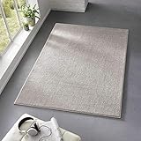 Taracarpet Teppich Kurzflor weicher Designer Uni Bodenbelag Madrid fürs Wohnzimmer, Kinderzimmer, Schlafzimmer und die Küche geeignet Grau Silber 120x170 cm