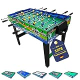 Best Sporting Tischkicker Kinder & Erwachsene 10 in 1 Set I Multigame-Spieltisch I Air-Hockey Tischtennis Billard-Tisch u.v.m. I Tischfußball Kinder I Kicker in 122 x 60 x 81,5 cm