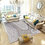 Kunsen teppiche für Schlafzimmer Couch Wohnzimmer Teppich Einfache graue Sofa Teppich Farbe weich und verblasst Nicht Teppich Ornament 160x230cm