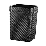 Cabilock Rattan-Mülleimer Mini-Behälter Runde Katzentoilette Rattan-Körbe Zur Aufbewahrung Rattan-Abfallkorb Rattan-Mülleimer Korbgeflecht-Abfallkorb Papierkorb Aschebehälter
