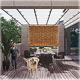Retro Bambusrollo Blickdicht 60x175cm 80x120cm 90x120cm 100x120cm 85% Außen Verdunkelungsrollo Bambus Patio Jalousine Vorhang Natur Bambus Sichtschutz Raffrollo Für Fenster Und Türe