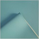 Kunstleder Stoff Lederimitat Kunstleder Material，0.9mm Dick Big Litschi Muster Kleidung Schneiderei Polster Kunstleder Stoff Wasserdichtes Sofa Autositzbezüge，Meterware（Blauer See）(Size:5M×1.4M)