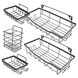 Zerodeko 5-Teiliges Regal-Set Dekoratives Regal Rouge-Set Gewürz-Set Toilettenartikel-Regal Bauernhaus-Regal Wandhalterung Gewürzregal Wandregal Badezimmer-Aufbewahrungshalter