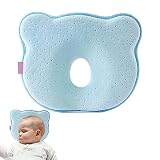 Babykissen, Neugeborenes Kissen, Kinder Kissen, Baby Kissen Kopfkissen Kleinkind 100% Baumwolle, Neugeborene Memory Foam Reisekissen, Weich Neck-Protecto für Wiegen, Kinderwagen, Autositz Geschenk