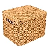 Zerodeko Box Regalstreben Lebensmittelaufbewahrungsbehälter Mit Deckel Kleiderbehälter Korb Dekorativer Aufbewahrungskorb Handgewebter Regalkorb Mehrzweck-Aufbewahrungskorb