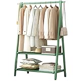 Schuhbank-Garderobenständer, Kleiderbügel, Holzgarderobe, Garderobe mit Lagerregalen, zusammenklappbarer Garderobenständer, Eingangsgarderobenständer mit Haken, für Flur, für Wohnzimmer, Sch