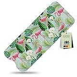 SilverRack Badewannenmatte rutschfest 100x40 cm (Flamingo Motiv Grün) - Antirutschmatte Badewanne BPA frei - Duschmatte schimmelresistent & maschinenwaschbar - Badematte rutschfest