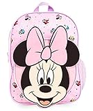 Disney Rucksack Kinder, Kindergartenrucksack Mädchen Minnie Mouse (Rosa 3D Minnie)
