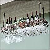 Household Goblet Rack, European Creative Decoration, Wine Glass Hanger,Wine Glass Rack, Upside Down Bar Bar Wine Rack (Color : White, Size : 100 * 35Cm) (Brown 100 * 35cm)