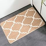 Badezimmerteppich Weiß Elegant Badematte Flauschig Mikrofaser Badvorleger rutschfest Duschvorleger Schnelltrocknend Badteppich Waschbar Duschvorleger Verdicken Badematten Badmatte 40x60cm