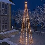 Dekoration, saisonale & Urlaubsdekorationen, Weihnachtsbäume, Weihnachtskegelbaum, warmweiß, 732 LEDs, 160 x 500 cm