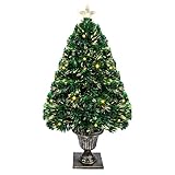 Aufun Weihnachtsbaum Künstlich Klein 90cm mit 16 warmweiß LEDs 8 Licht Modi, Tannenbaum mit Stern-Baumspitze, für Feiertags-Weihnachtsfeier-Dekoration, Weihnachten, Advent(1 Stück)